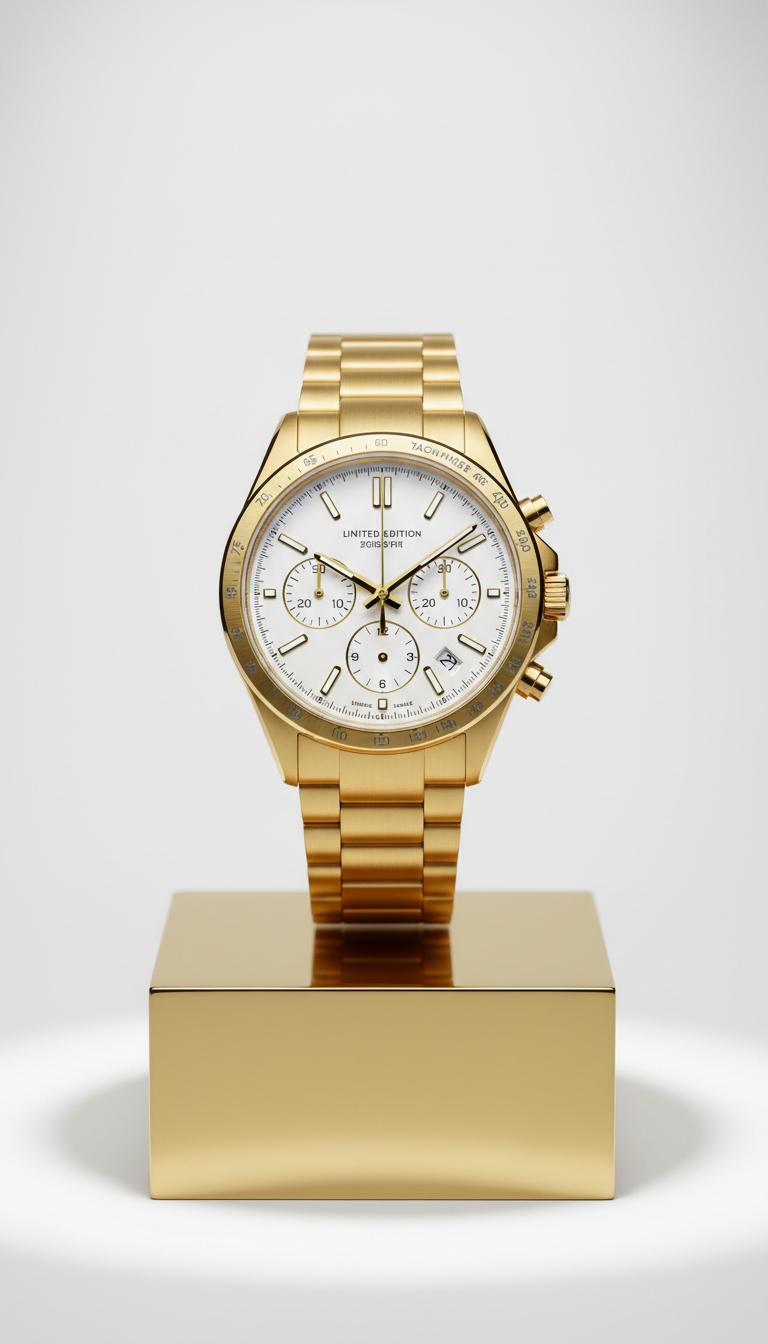 Men's Gold Chronograph Watch Limited Edition