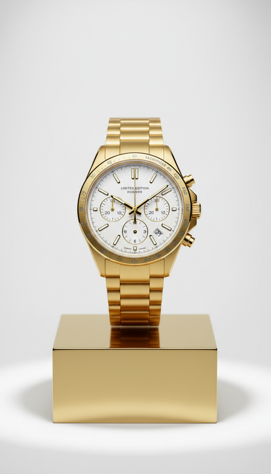 Men's Gold Chronograph Watch Limited Edition