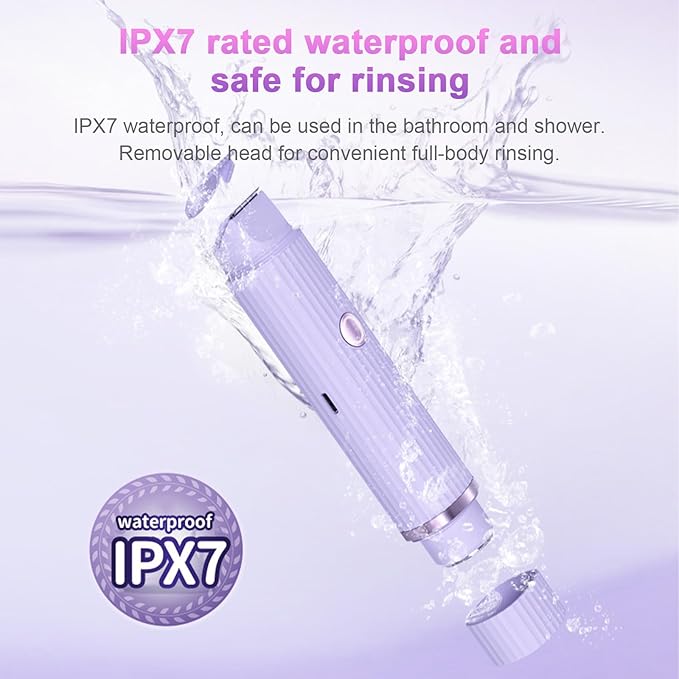 Double-head electric shaver with square and round grooming heads